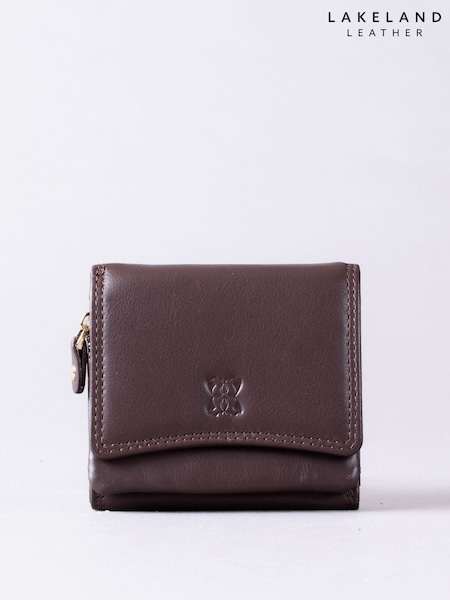 Lakeland Leather Brown Small Leather Flapover Purse (W18839) | £22