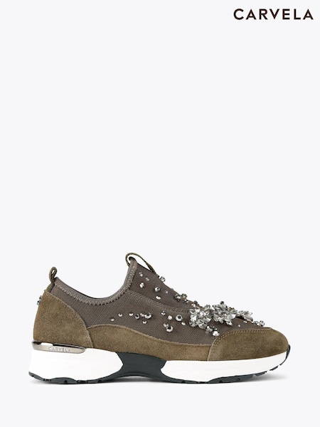 Carvela Brown Tempo Jewel Trainers (W18919) | £149