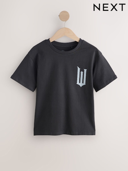 Grey Glitter Wicked Oversized Graphic Print T-Shirt (3-16yrs) (W19077) | £0