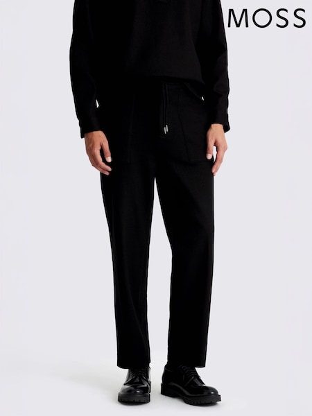 MOSS Black Knit Trousers (W19166) | £80
