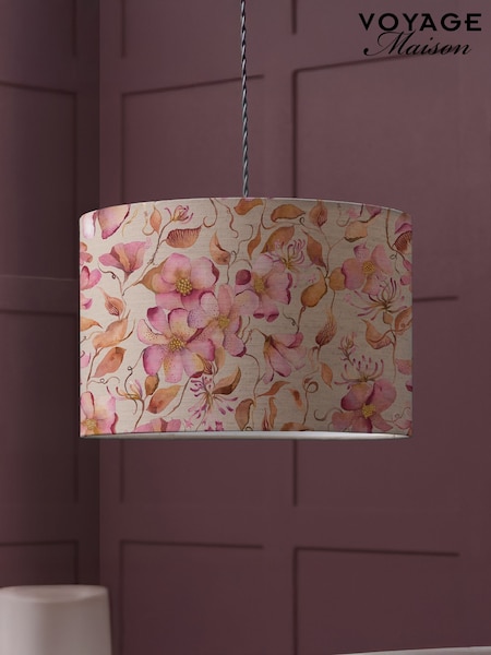 Voyage Maison Pink Daphne Eva Printed Lamp Shade (W19524) | £54