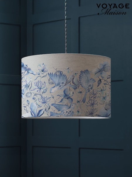 Voyage Maison Blue Floella Eva Printed Lamp Shade (W19537) | £63