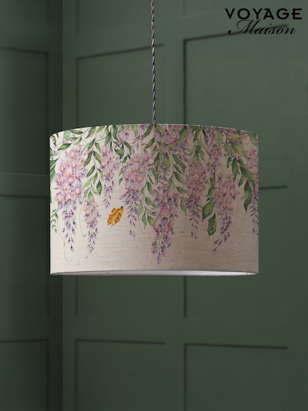 Voyage Maison Purple Mariposa Eva Printed Lamp Shade (W19583) | £63
