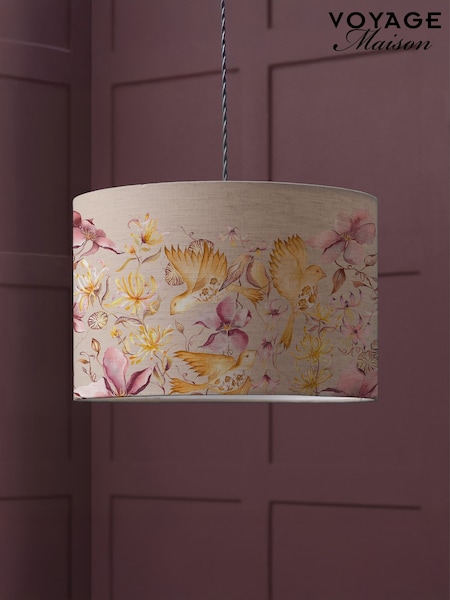 Voyage Maison Pink Floella Eva Printed Lamp Shade (W19598) | £67