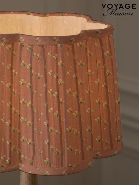 Voyage Maison Terracotta Raja Pleated Scalloped Lamp Shade (W19609) | £42