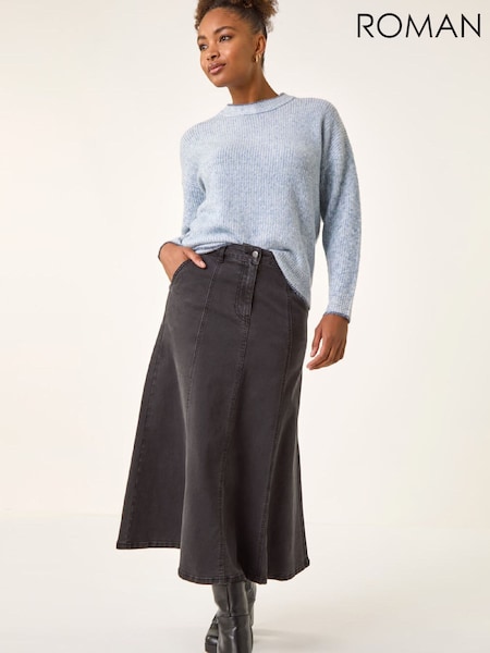 Roman Blue Stitch Detail Soft Knit Jumper (W19706) | £40