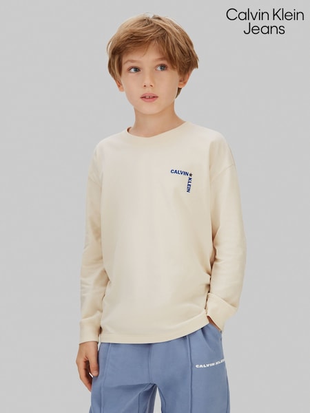 Calvin Klein Jeans Grey Relaxed Logo T-Shirt (W20153) | £40