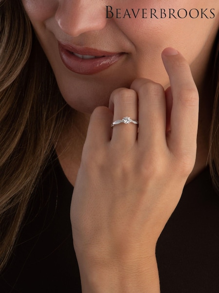 Beaverbrooks White Gold 18ct Diamond Solitaire Ring (W20181) | £2,500