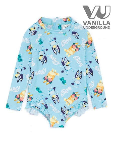 Vanilla Underground Blue Bluey All Over Print 1 Piece Swimming Costume (W20337) | £19