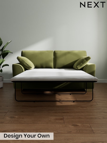 Plush Velvet Easy Clean/Mid Olive Green Stamford (W20502) | £1,350