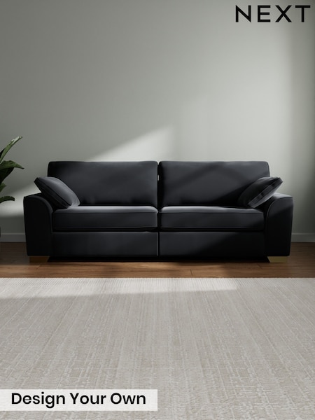 Plush Velvet Easy Clean/Charcoal Grey Stamford (W20505) | £1,350