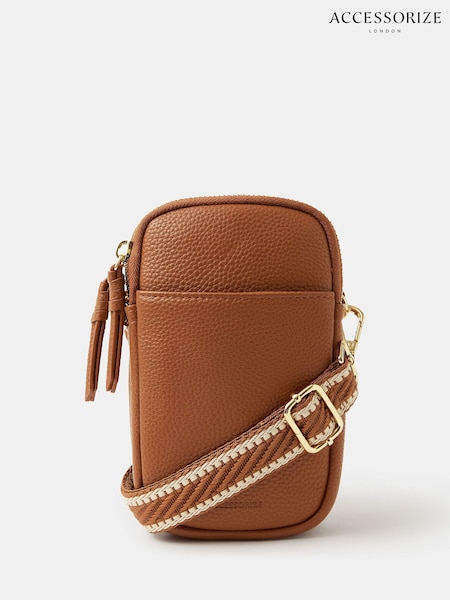 Accessorize Brown Double Pouch Phone Bag (W20560) | £22