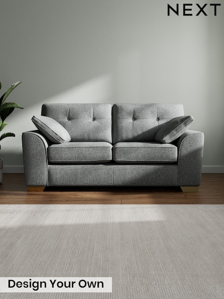 Chunky Boucle Easy Clean/Mid Grey Stamford Buttoned Back (W20584) | £1,199