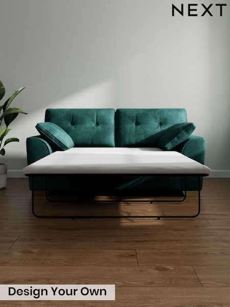 Plush Chenille/Dark Teal Green Stamford Buttoned Back (W20621) | £1,399