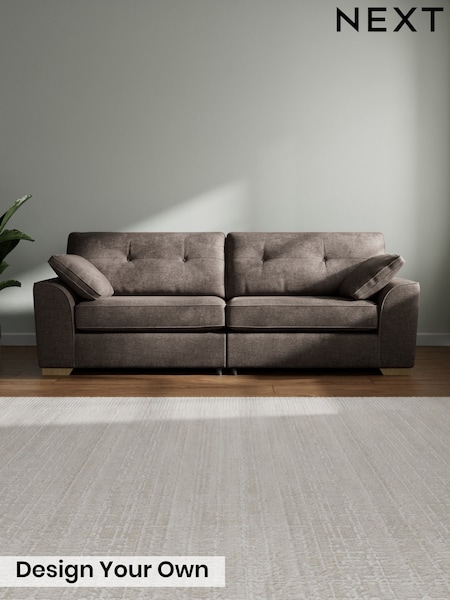 Plush Chenille/Mink Brown Stamford Buttoned Back (W20627) | £1,399