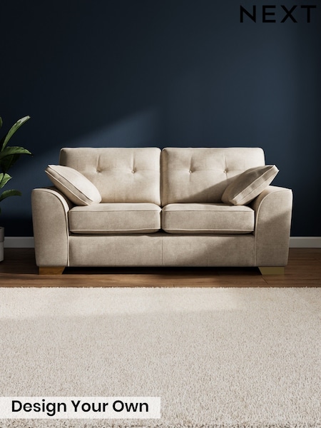 Plush Chenille/Light Natural Stamford Buttoned Back (W20629) | £1,199