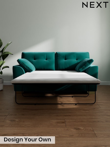 Plush Velvet Easy Clean/Juniper Green Stamford Buttoned Back (W20634) | £1,399