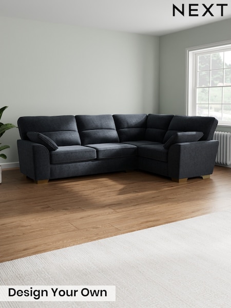 Boucle Chenille/Dark Slate Blue Stamford Highback (W20740) | £2,150