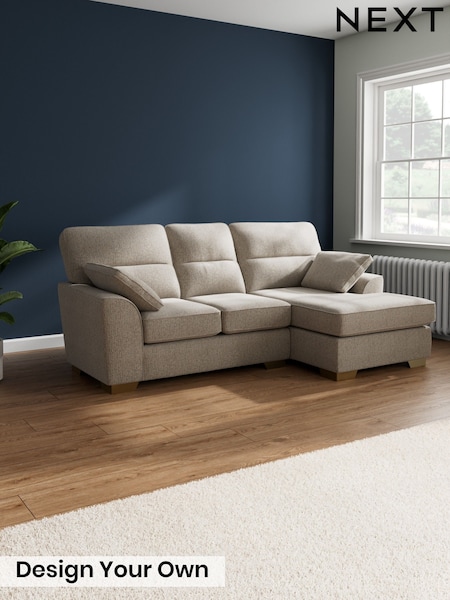 Chunky Boucle Easy Clean/Dove Stamford Highback (W20745) | £1,775