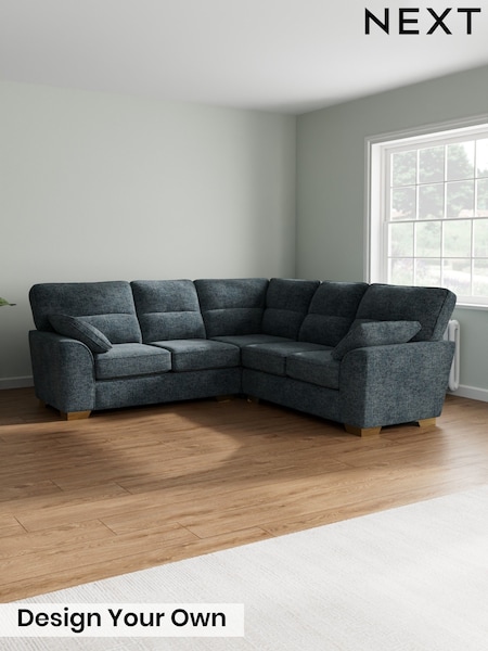 Chunky Chenille/Dark Navy Blue Stamford Highback (W20755) | £2,425