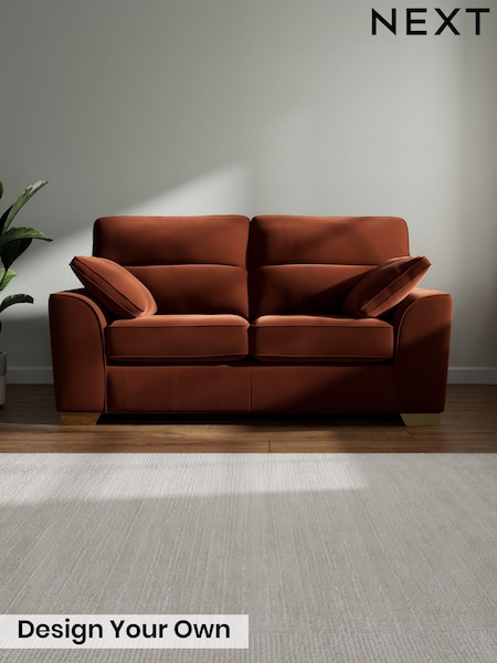 Plush Velvet Easy Clean/Ginger Orange Stamford Highback (W20785) | £1,199