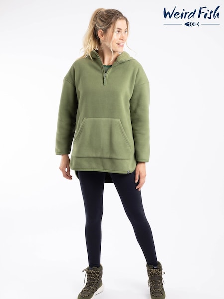 Weird Fish Green Laura Polar Popover Hoodie (W20878) | £80
