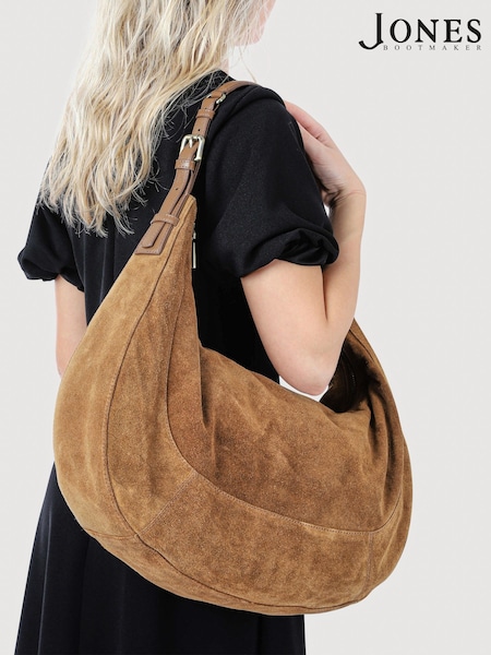 Jones Bootmaker Brown Ysabelle Leather Slouch Bag (W21046) | £150