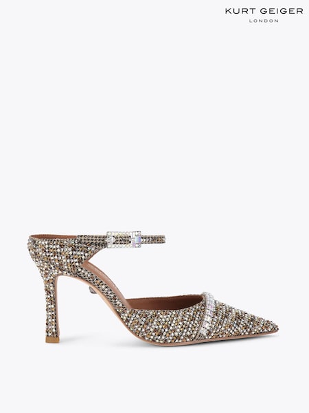 Kurt Geiger London Strass Point Mule Brown Sandals (W21061) | £199