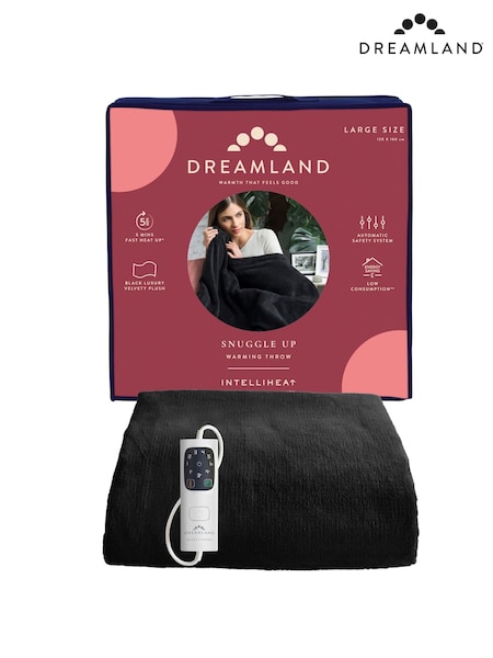 Dreamland Black Snuggle Up Electric Blanket Warming Throw (W21167) | £70