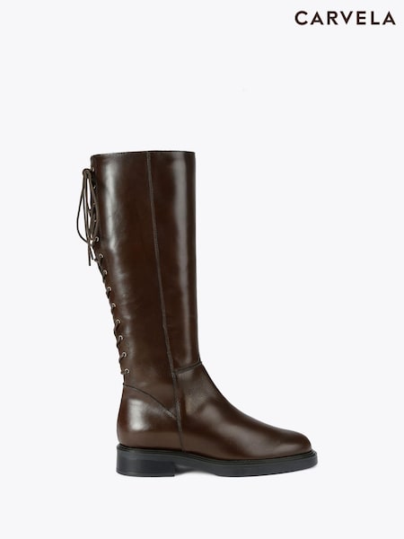Carvela Brown Trento Knee Boots (W21170) | £219