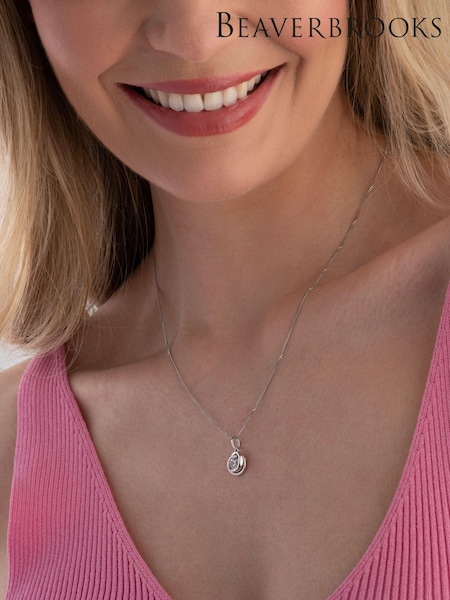 Beaverbrooks White Gold 9ct Cubic Zirconia Pendant (W21242) | £495