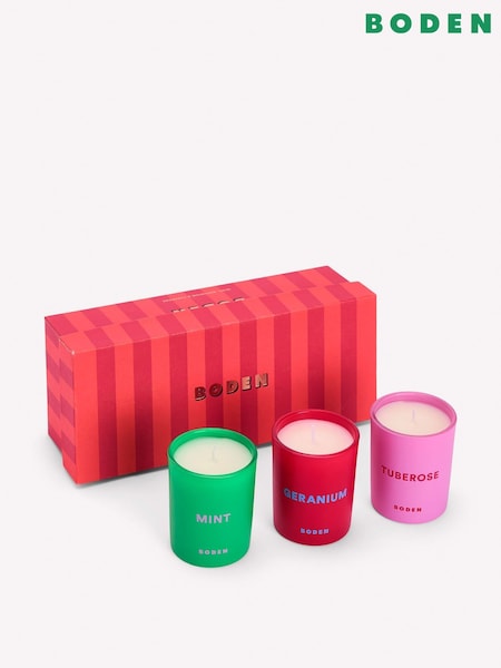 Boden Orange Mini Trio Candle Set (W21364) | £65