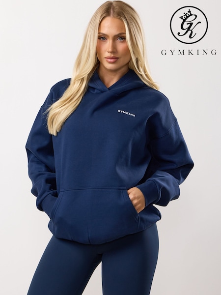 Gym King Blue 365 Relaxed Fit Hoodie (W21432) | £48