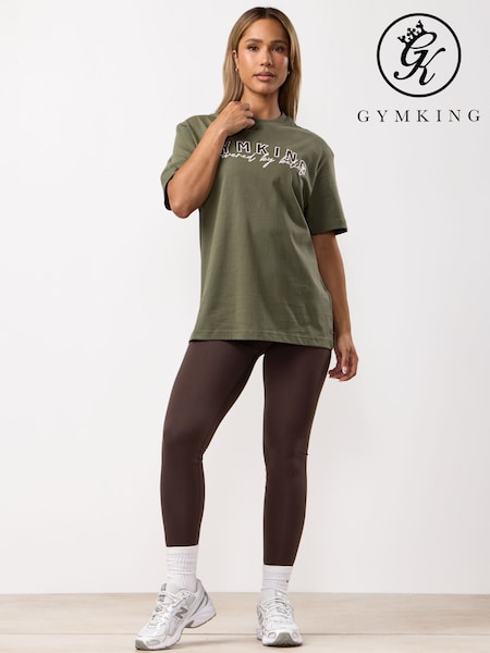 Gym King Green Powered By Belief Boyfriend T-Shirt (W21443) | £30
