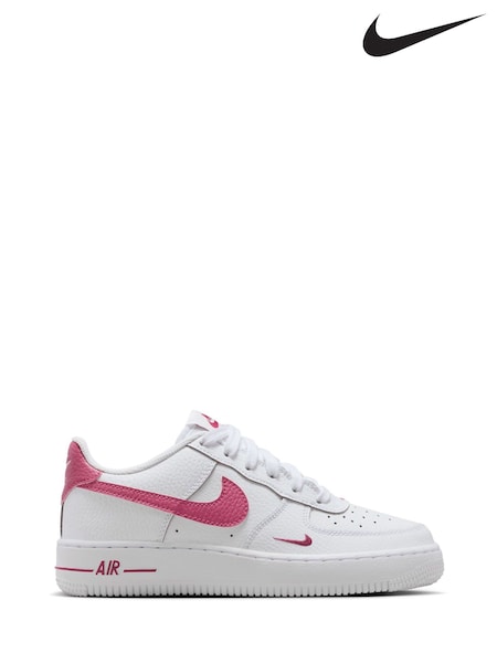Nike White Youth Air Force 1 Trainers (W21527) | £75