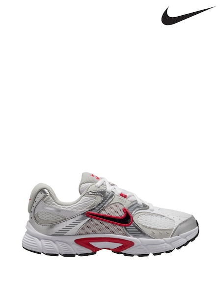 Nike White Red Youth V5 Runner Trainers (W21576) | £55