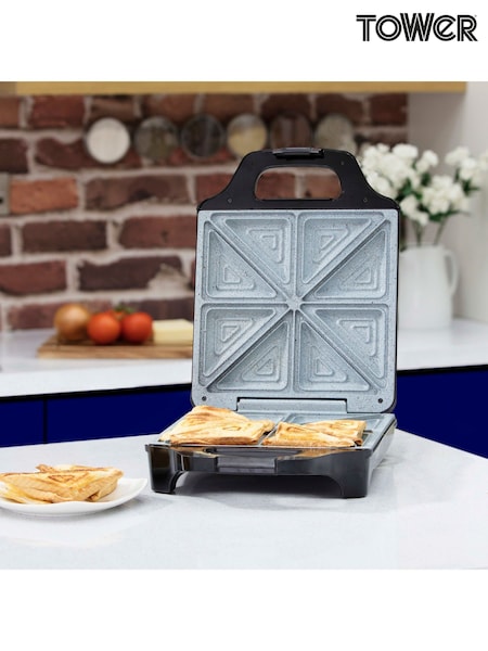 Tower Black 4 Slice Deep Sandwich Maker (W21591) | £45
