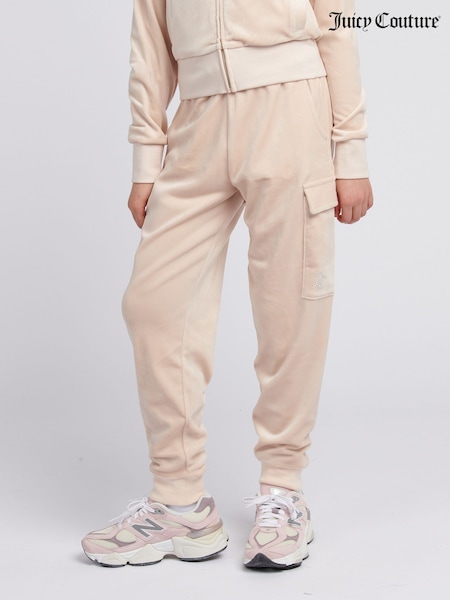 Juicy Couture Cream Girls Cargo Cuffed Joggers (W21622) | £80