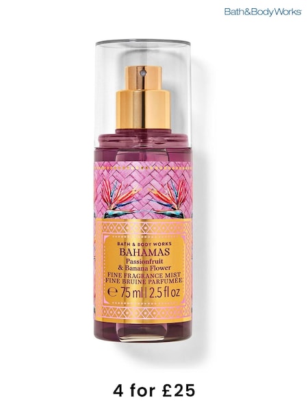 Bath & Body Works Passion fruit and Banana Flower Travel Fine Fragrance Mist 2.5 fl oz / 75 mL (W21662) | £10