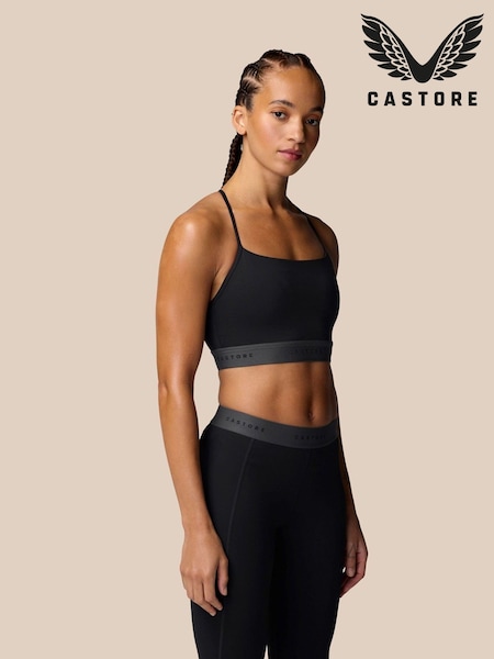 Castore Black Low Support Sports Bra (W21687) | £36