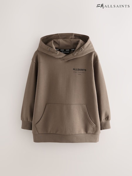 smALLSAINTS Brown Oversized Underground Pullover Hoodie (W21708) | £35 - £39