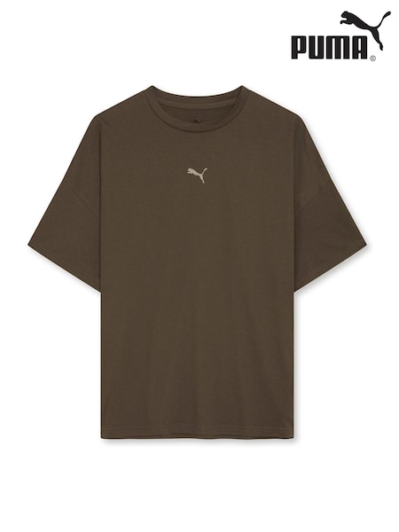 Puma Brown Womens Oversized Train T-Shirt (W21789) | £35