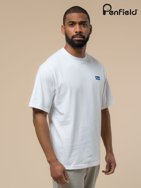 Penfield White Mens Fishing Bear T-Shirt (W21793) | £30