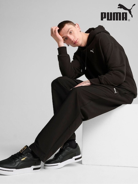 Puma Black Mens Wardrobe Essentials Relaxed Hoodie (W21931) | £50