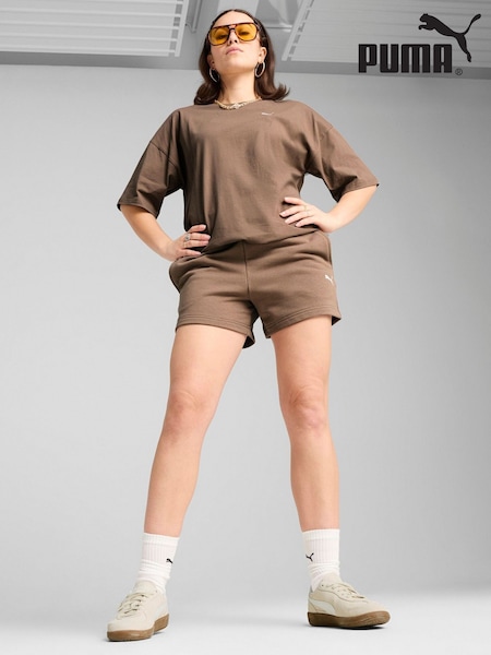 Puma Brown Womens WARDROBE ESS 4 Shorts (W21961) | £35
