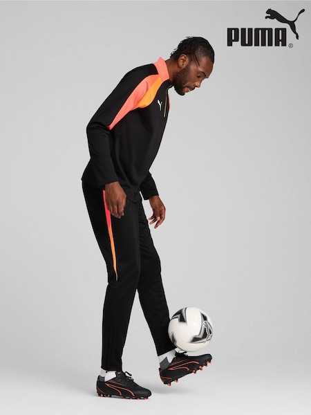 Puma Black Mens IndividualLiga Quarter-Zip Fleeces (W21964) | £40