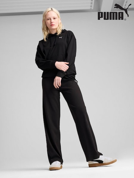 Puma Black Womens ESS ELEVATED Comfort Rib Hoodie (W22001) | £50