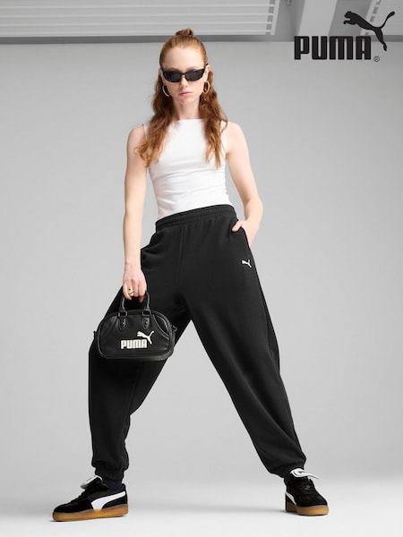 Puma Black Womens WARDROBE ESS Relaxed Sweatpants (W22007) | £45