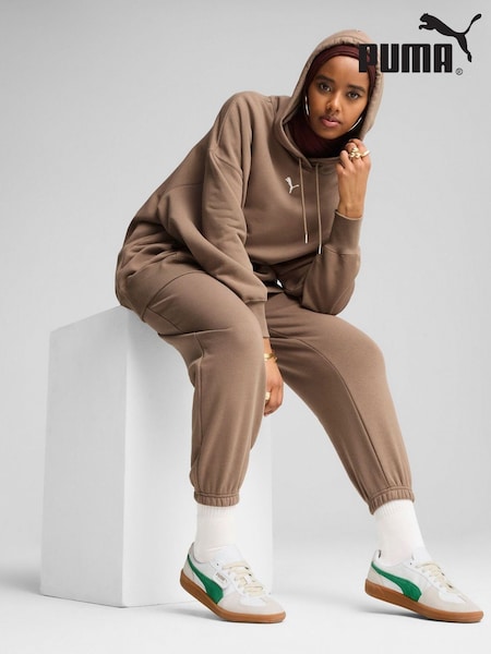 Puma Brown Oversized Womens Wardrobe Essentials Hoodie (W22021) | £50
