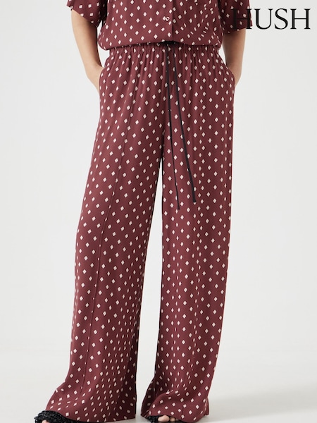 Hush Red Petunia Printed Trousers (W22072) | £90